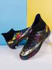 Football Shoes High-top Tf Broken Nails Artificial Turf Leather Feet Boys and Girls AG Long Nails Competition Student Training Shoes