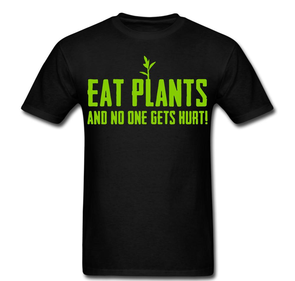 

Eat Plants and no one gets hurt funny vegan T shirt Tee vegetarian anti meat S