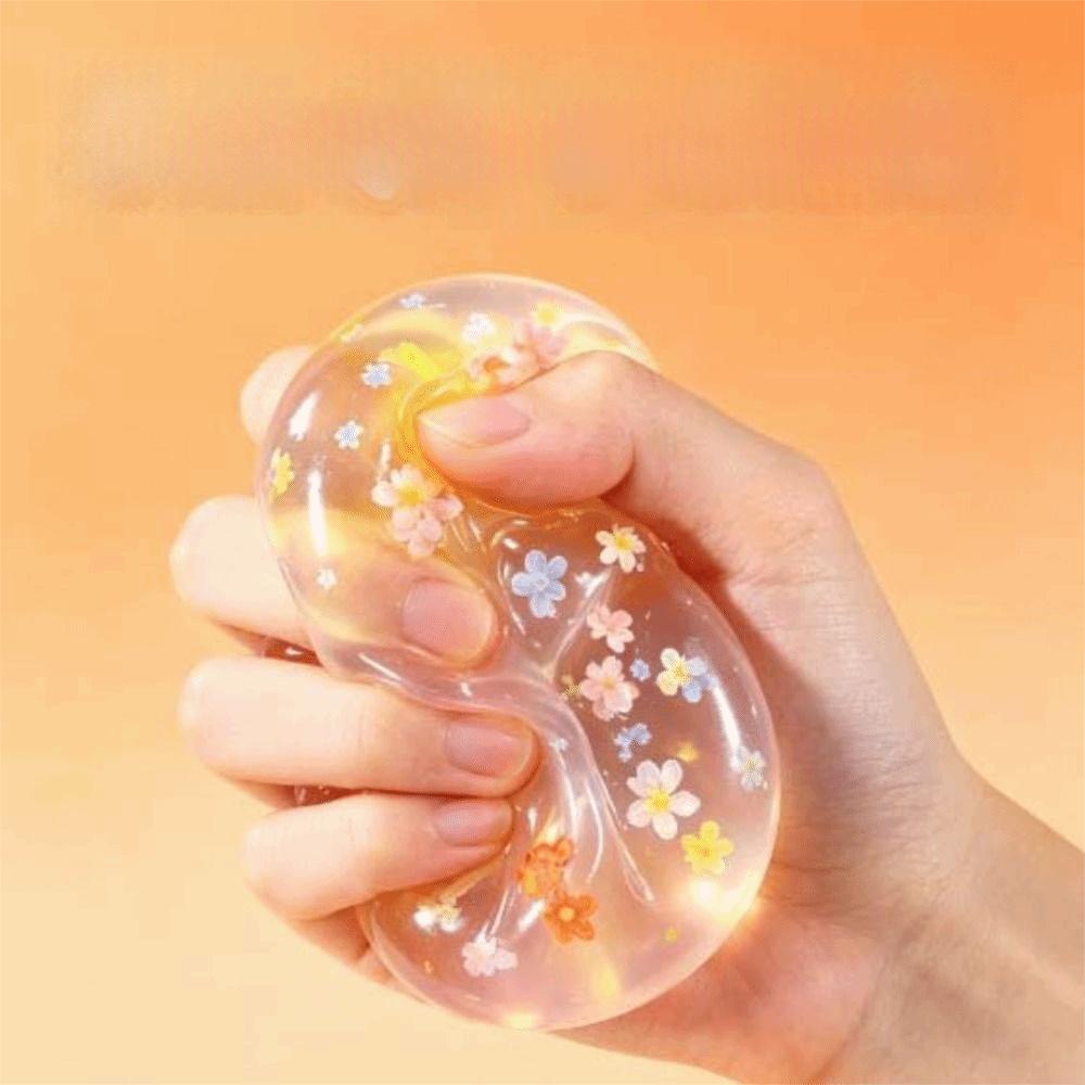 Slow Rising Coconut Oil Squishy Ball Clear Jelly Ball Quick-rebound Squeeze Toy Office