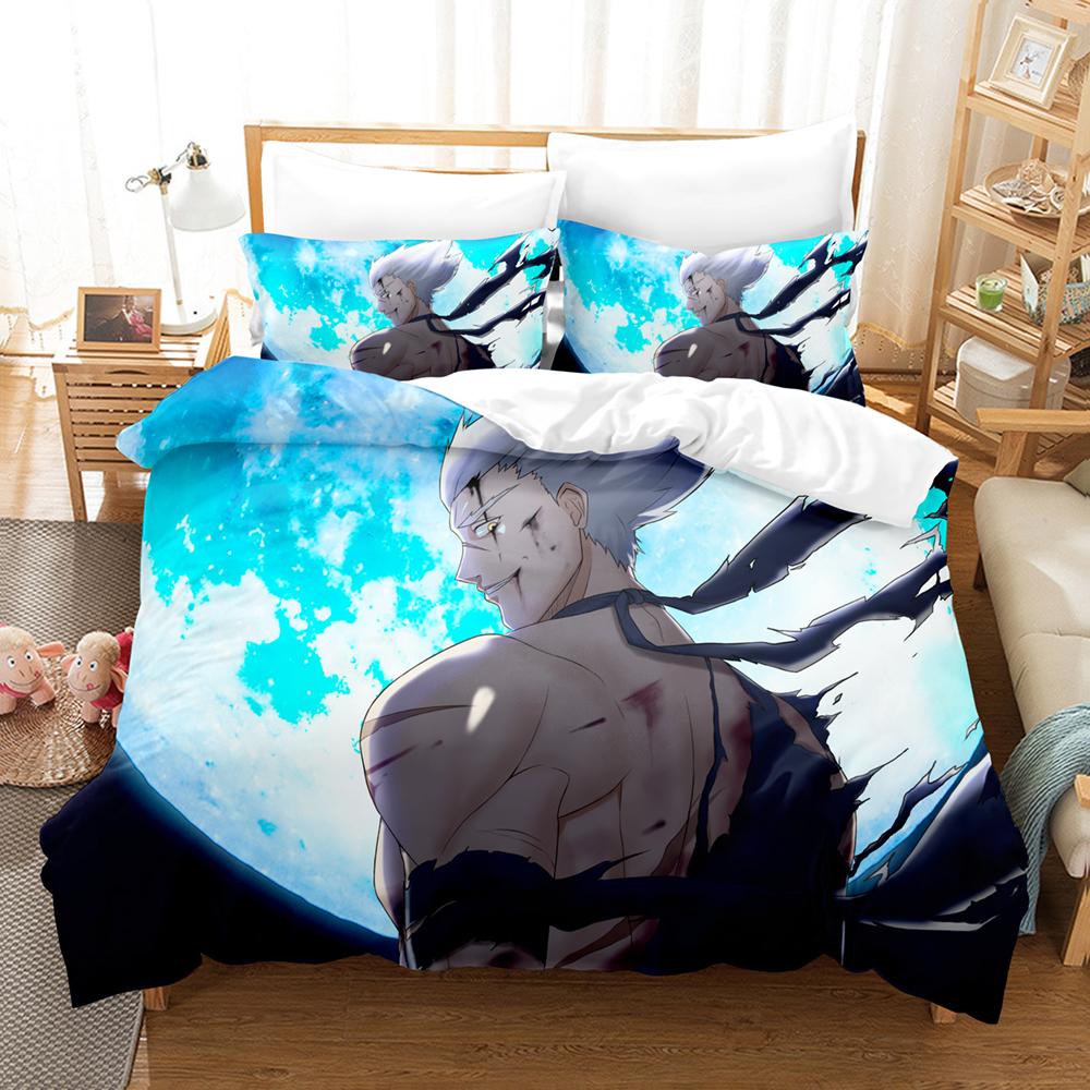 Anime One-Punch Man Saitama Bedding Set Boys Girls Twin Queen Size Duvet Cover Pillowcase Bed Kids Adult Home Textileextile