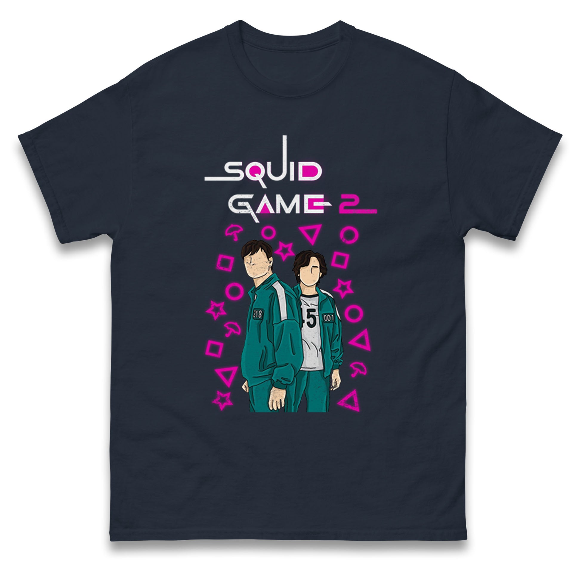 Squid Game Player 011 And 218 Mens T Shirt Womens Tops Tees XL
