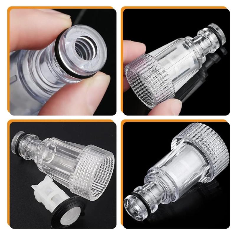 High Pressure Washer Inlet Connector Kit Including Filter Replacement Part for Hassle Release Setups and Longevity