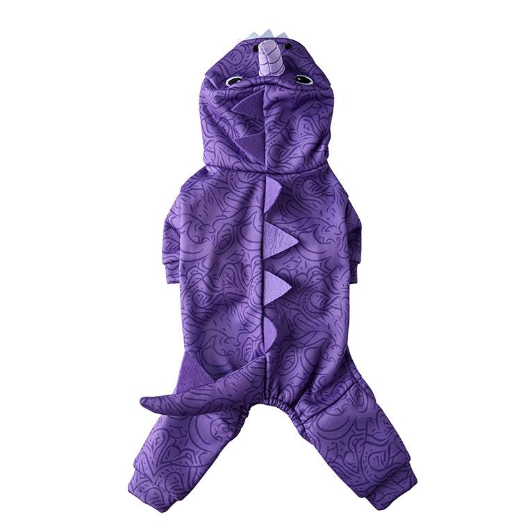 Festive Small Dog Costume with Wing Decoration for Autumn, Winter, Christmas & Halloween