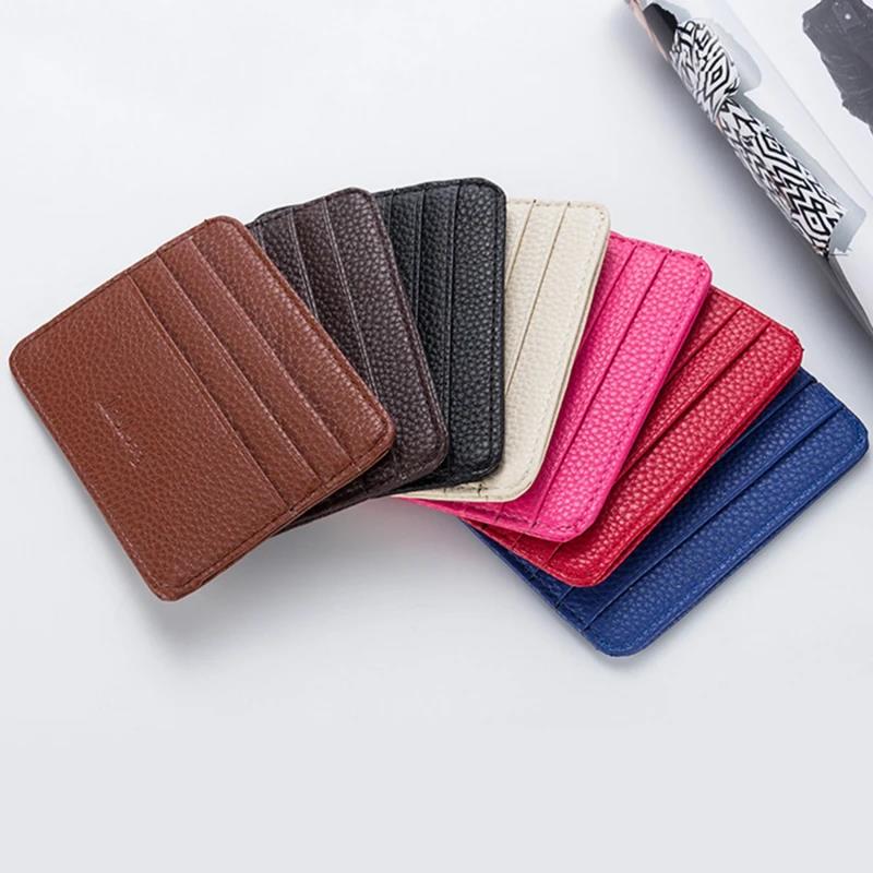 Ultra Slim Front Pocket Wallet Mens Women Wallet With Card Slots Portable Convenient Travel Credit Card Holder Wallet Money Clip