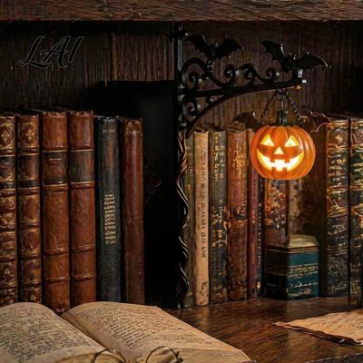 Indoor Hanging Lantern Halloween Library Lantern Gothic Decorative Bookshelf Lamp Vintage LED Dark Academia Room Decor Book Nook Light for