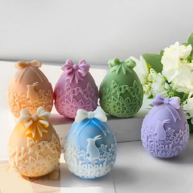 Easter Themed Silicone Scented Candle Ornament Mold For Handmade Candle And Decorations With Easy Cleaning