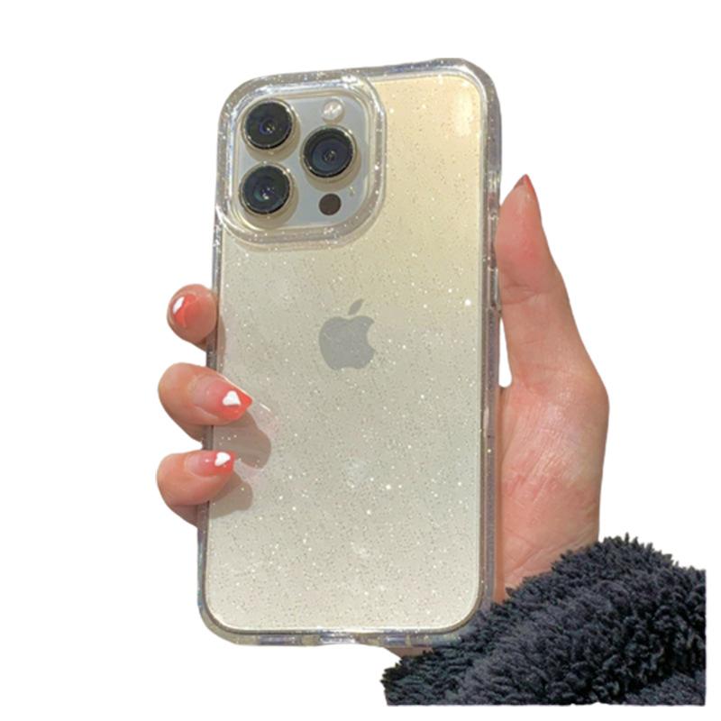 Suitable for Apple 13 Phone Case, Transparent Glitter, Iphone14promax Full Package 12mini Anti-drop 11 Phone Case