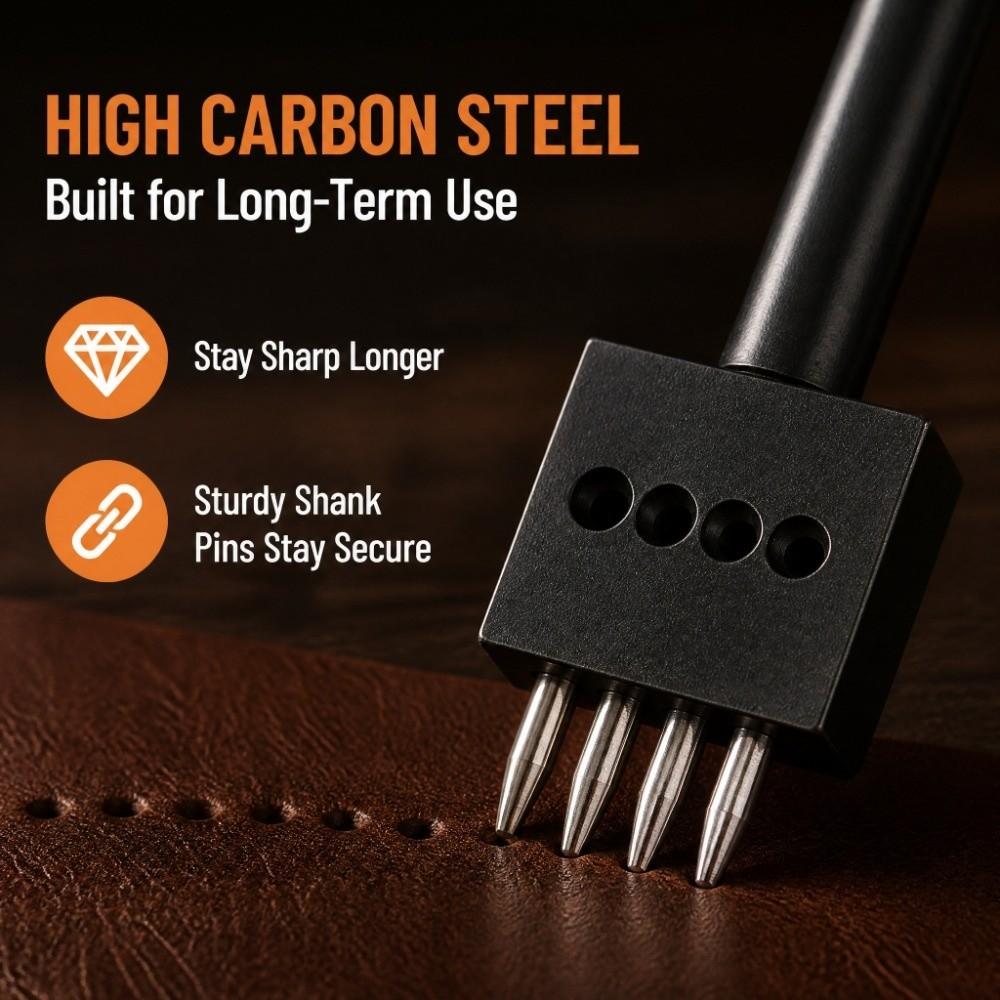 3pcs Perforated Structure Leather Perforated Tool Quick Easy Use Leather Punch Tool DIY Craft