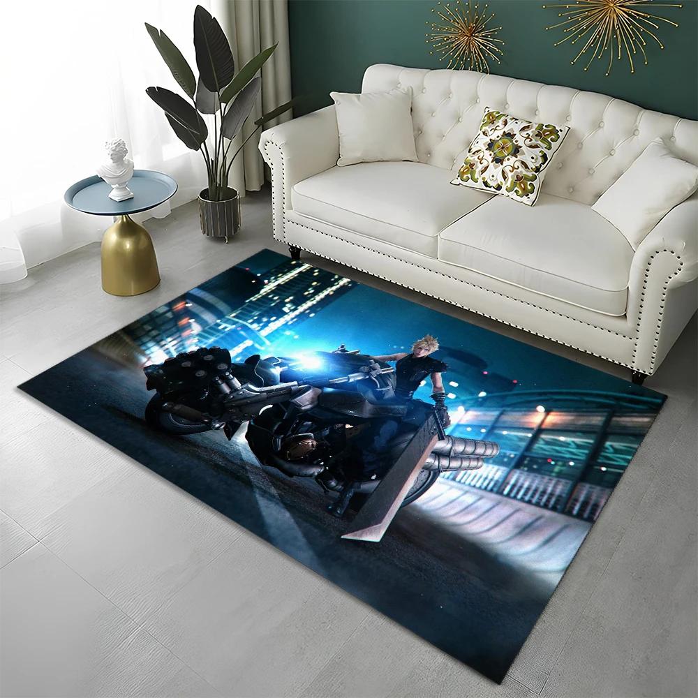 3D Final Fantasy Game Gamer FF14 HD Carpet Rug for Home Living Room Bedroom Sofa Doormat Decor,Child Area Rug Non slip Floor Mat
