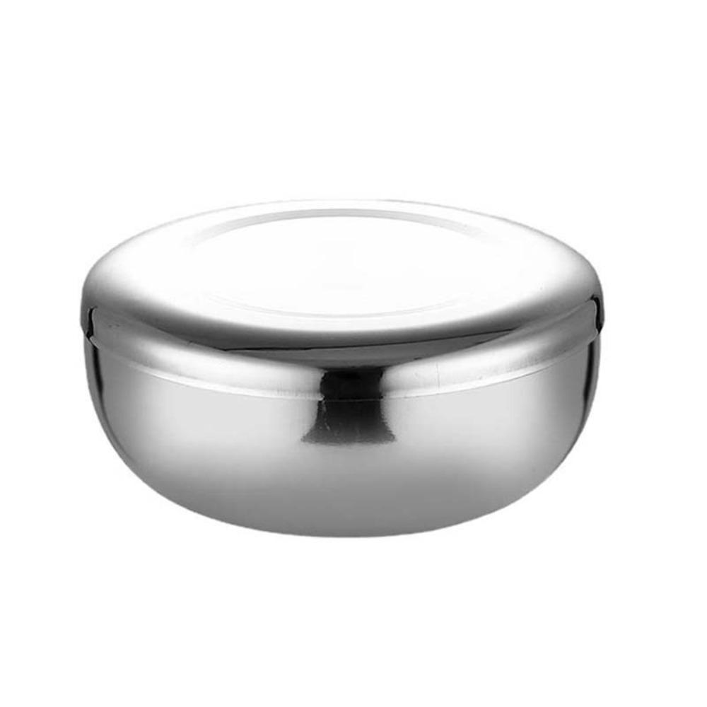 

Stainless Steel Korean Rice Bowl with Lid Salad Bowl Household Pickle Container Kindergarten L