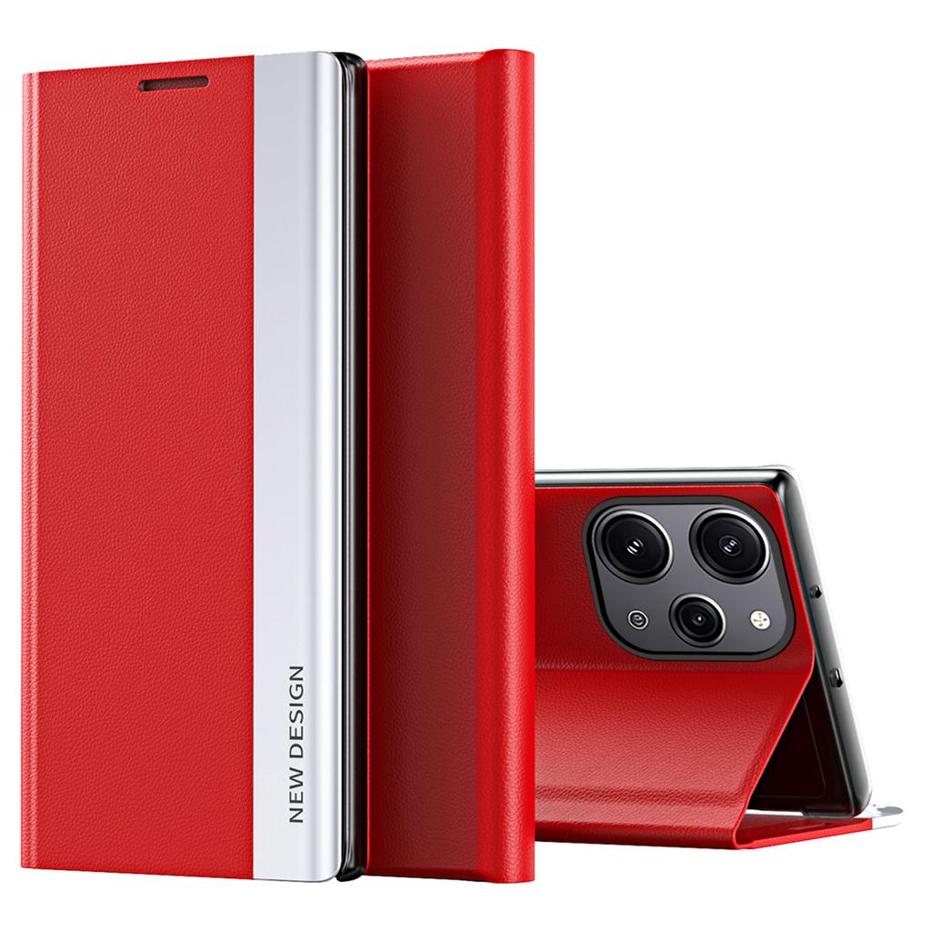 For Xiaomi Redmi 12 4G/Redmi 12 5G (Global)/Redmi 12R 4G/Redmi Note 12R 5G/Poco M6 Pro 5G Leather Case Stand Cover