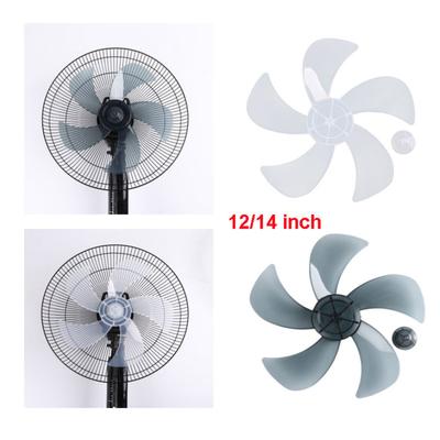 Výměna 12/14palcových plastových lopatek ventilátoru 5 listů s krytem matice pro domácnost stojící stojanový ventilátor stolní ventilátor Příslušenství