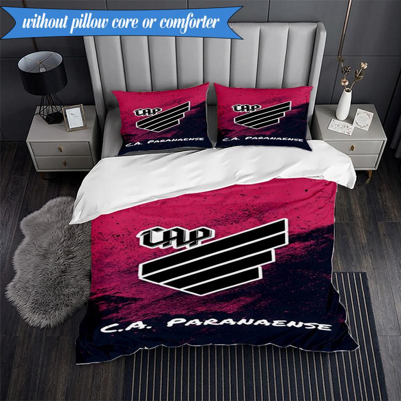 3PCS Athletico Paranaense Printed Soft Bedding Set,Including 1pc Duvet Cover And 2pcs Pillowcases Perfect for Bedroom, Dormitory, Fan Gift