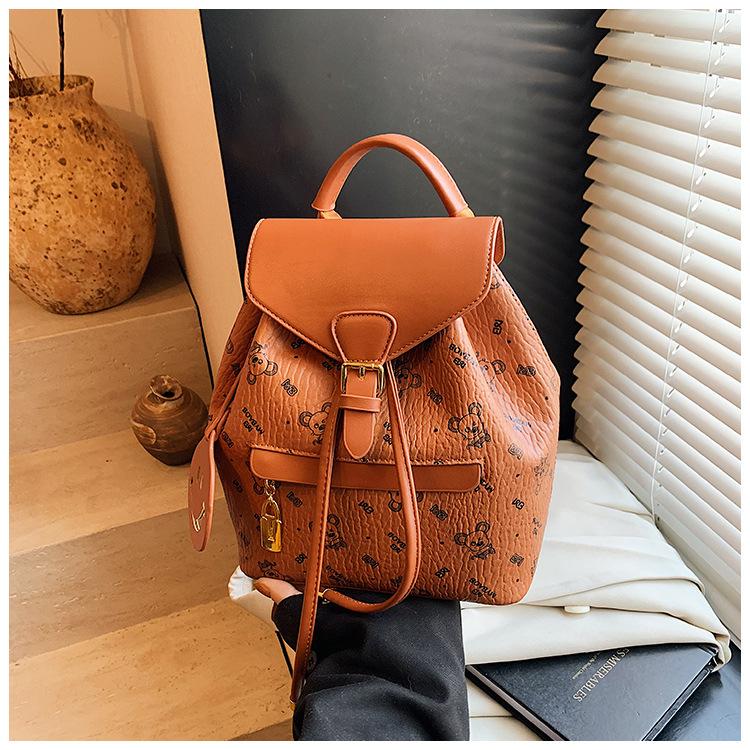 Backpack Bag Women's New Fashion Versatile Shoulder Bag Letter Large Capacity Leisure Travel Backpack