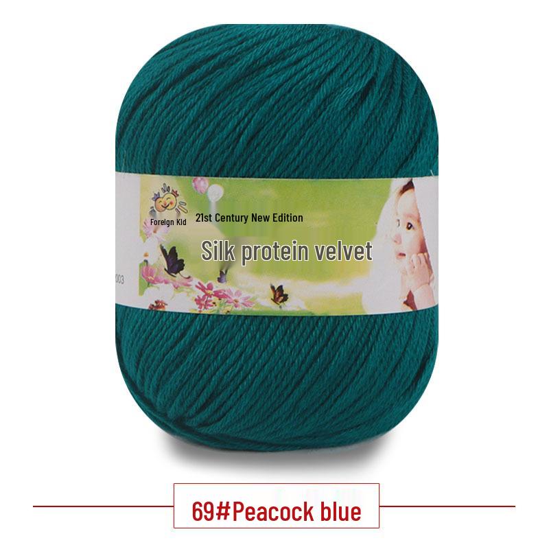 Silk Protein Baby Milk Cotton Yarn for Infant Sweaters, Hats, Shoes, Doll Crochet, and DIY Knitting Projects