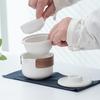 Portable Ceramic Travel Tea Set with Carry Bag