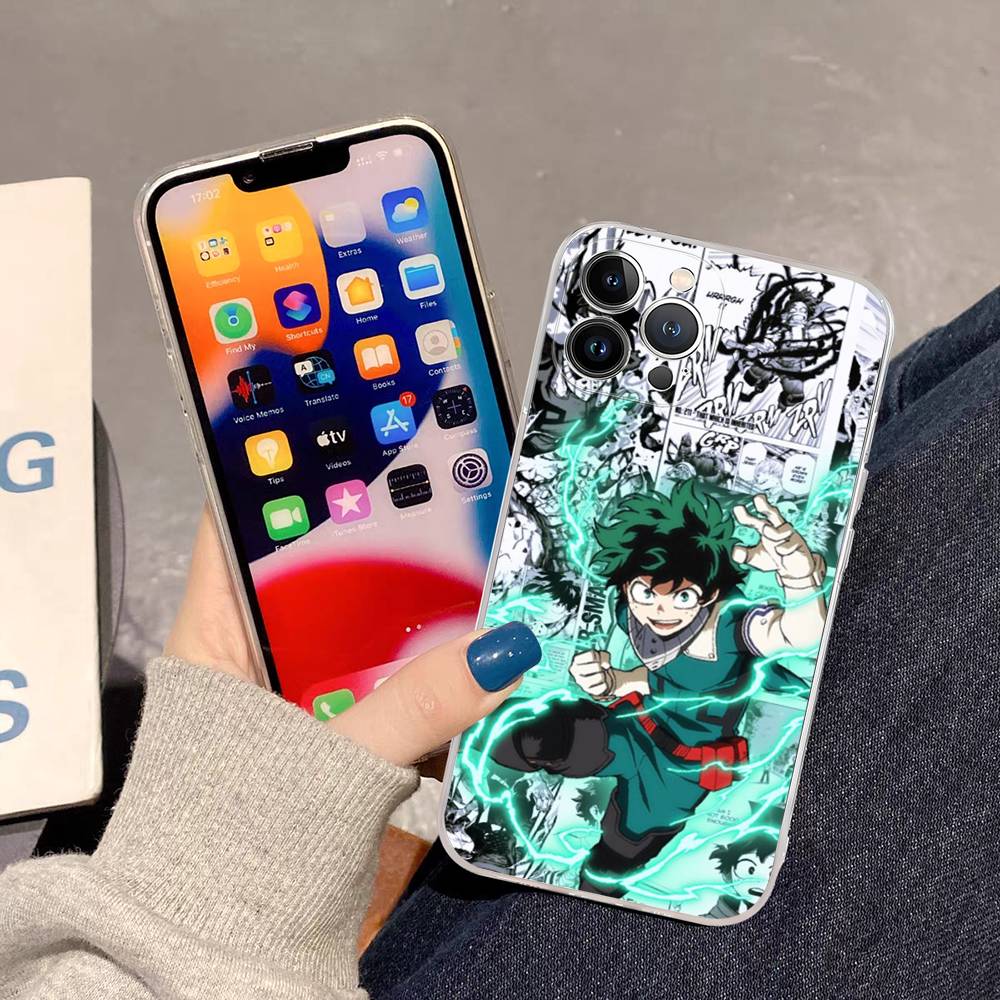 

Винтажный аниме-чехол My Hero A-Academia для IPhone 17 16 15 14 13 12 11 Pro Max Plus, высококачественный силиконовый iPhone 12pro max