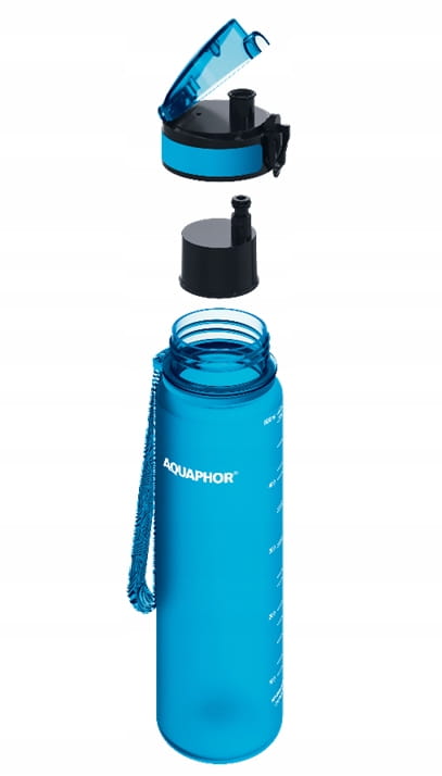 AQUAPHOR 1 filter bottle, water filter cartridge, 08 L, blue