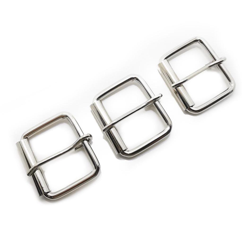 Fivela de Rolo Ajustável de Ferro Prateado para Mochilas e Bolsas