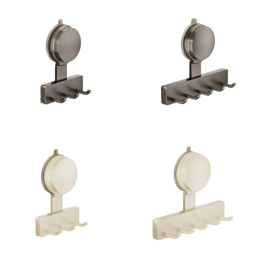With 3/5 Hooks Storage Rack for Coat Towel Reusable Universal Hook Suction Cup Hooks  Kitchen