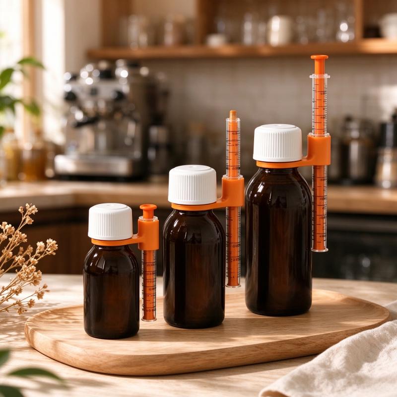 3/5/6/10Pcs Syrup Bottle Syringe Holder Clip Dispenser Mount Stand For Kitchen Bar Liquid Bottle Organizer Accessory