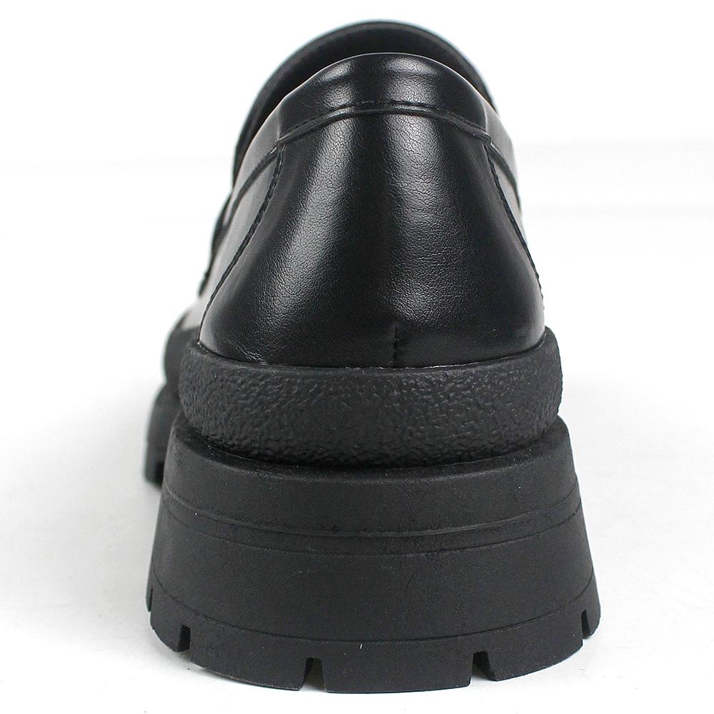 Spring Women Loafers Chunky Genuine Leather Vintage Platform Shoes High Heels Ladies Casual Shoes British Style