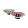Elegant Retro Wooden High-Footed Frosted Glass Bowl for Living Room - Ideal for Snacks & Candies Display
