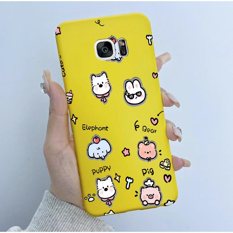 For Samsung Galaxy S7 S7Edge Case Soft TPU Silicone Cover Cute Astronaut Panda Phone Case For Samsung S7 S 7 Edge Coque Funda