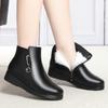 Mom Shoes Winter Velvet Cotton Shoes Thickened Wool Women's Cotton Boots Women's Short Boots Flat-soled Medium and Old Non-slip Boots Large Size