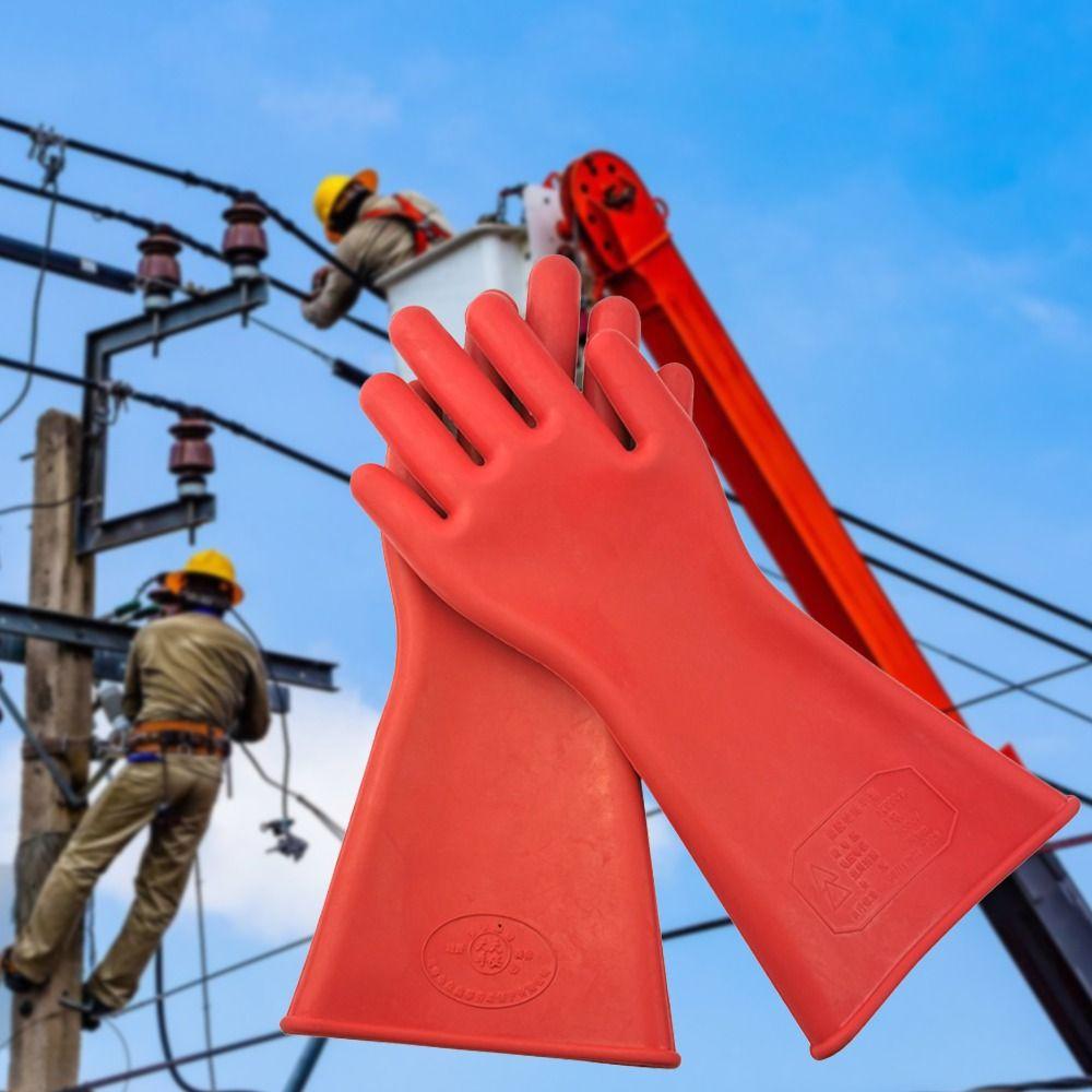 

Резиновые изоляционные перчатки электрика 5KV рабочие безопасные перчатки инструменты изоляционные рукавицы электрические