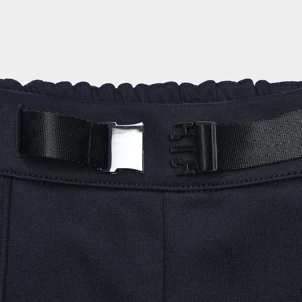 FILA Archive Solid Color Button Straight Knit Casual Pants Women bottoms Legendary-Blue F11W349614F-NV