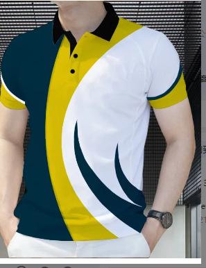 Sleek short-sleeve polo shirt, trendy design for casual daily wear.