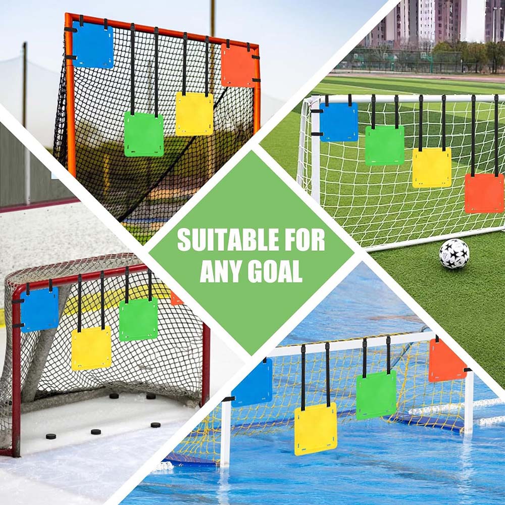 4pcs Soccer Goal Target for Goals Training with 8pcs Adjustable Extra-Long Strap
