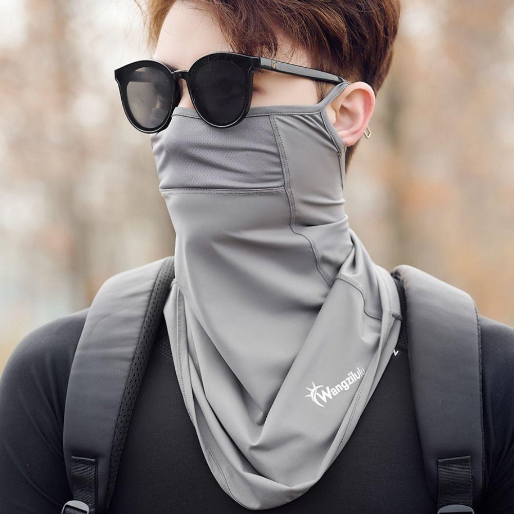 Scarves Sunscreen Veil Ice Silk Womne Neckline Mask Men Fishing Face Mask Summer Sunscreen Mask
