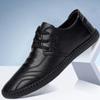 Soft Leather Men's Summer Soft Sole Middle and Young Casual Leather Shoes