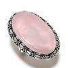 Rose Quartz Gemstone 925 Sterling Silver Jewelry Ring Size 9