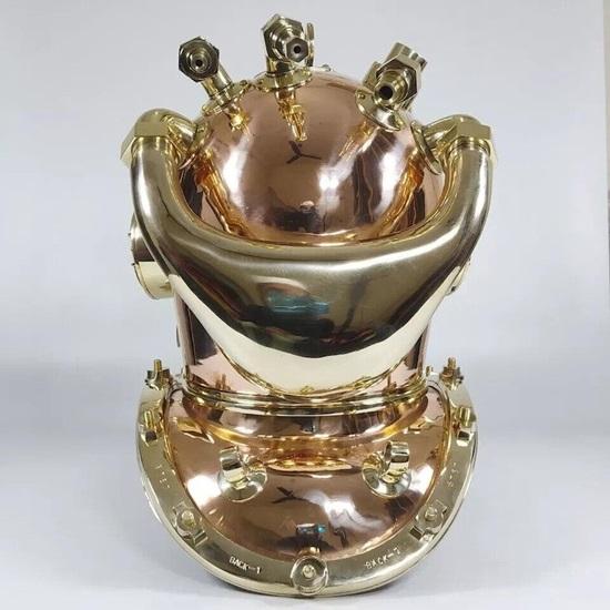 Copper Brass Diving Helmet 55.88 Cm Mark V US Navy Heavy  Diving Helmet