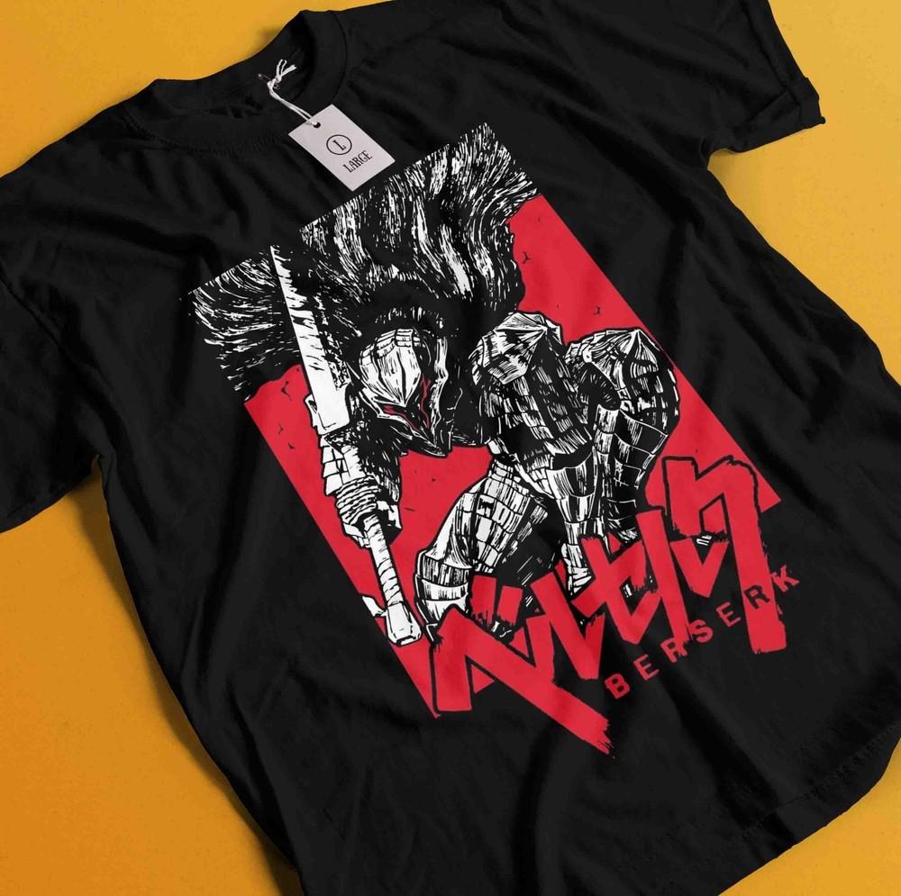 

Берсерк Футболка Гатс Футболка Гриффит Футболка Каска Футболка Воин Аниме Манга Фарнезе M