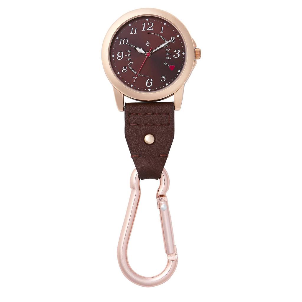 Enfamie Nurse Large Hook Nursing Medical Brown Watch, Long-lasting Battery, Face, Type, Nursing, Care,