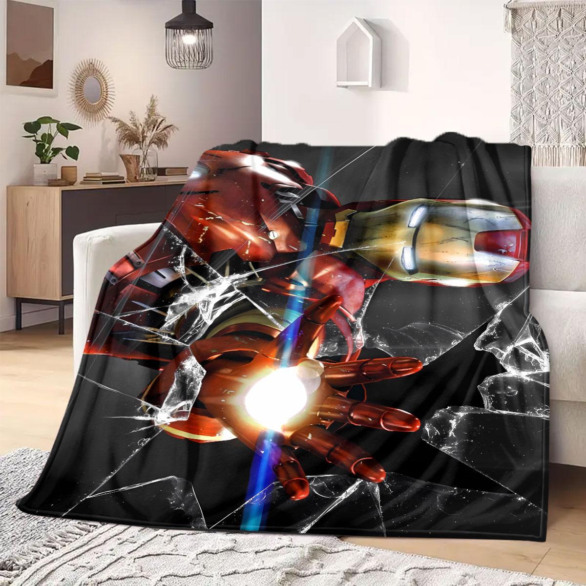

Marvel Cartoon Print for Bedrooms Sofas Beds Chairs Picnics Travel Flannel Blanket Home Decor Great Gift Various Sizes New 75x90cm