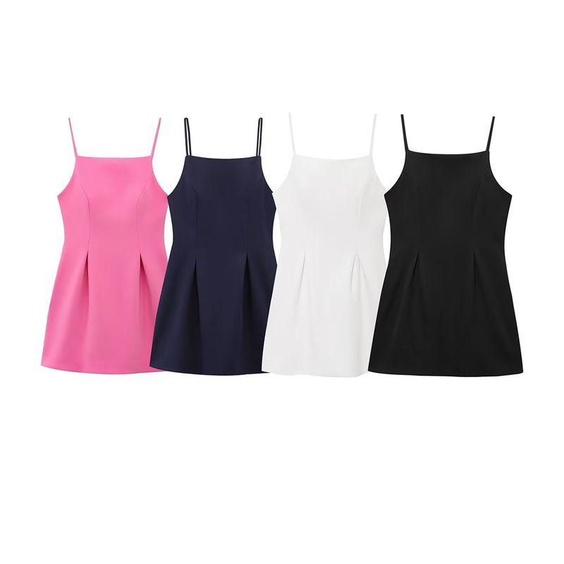 Kaslead New Women clothes Western Style Fashion Simple Pleated Short Version Dress 2361777