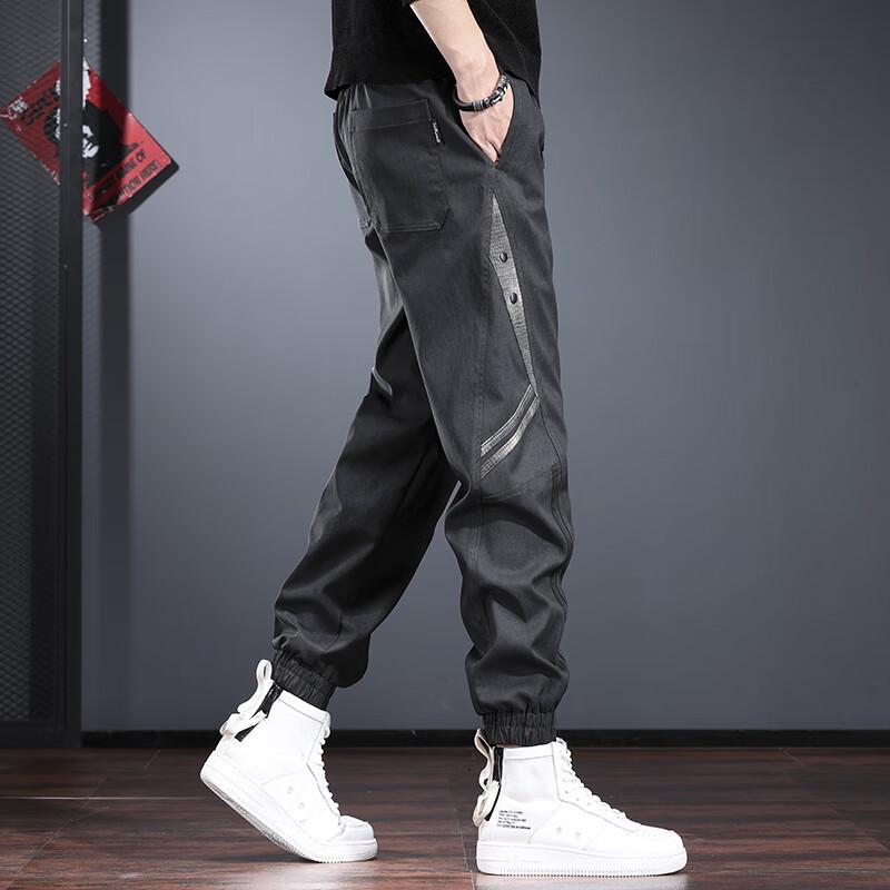Men s Spliced Color-Block Loose Tapered Cargo Pants 2XL