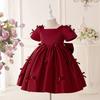 3-8J Weihnachtskleid Neugeborenes Taufe Hochzeitskleid für Baby Mädchen Erste Geburtstagsparty Kleidung Kleinkind Mädchen Taufkleid Kleidung L6015