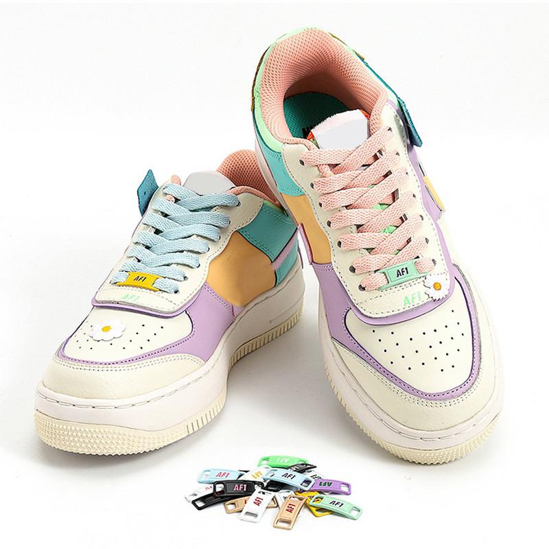NEW 1 Pair Metal Shoelaces Buckle AF1 Shoe Decoration Suitable for All Shoes Sneakers Shoes Accessories Flat Shoelace Buckle