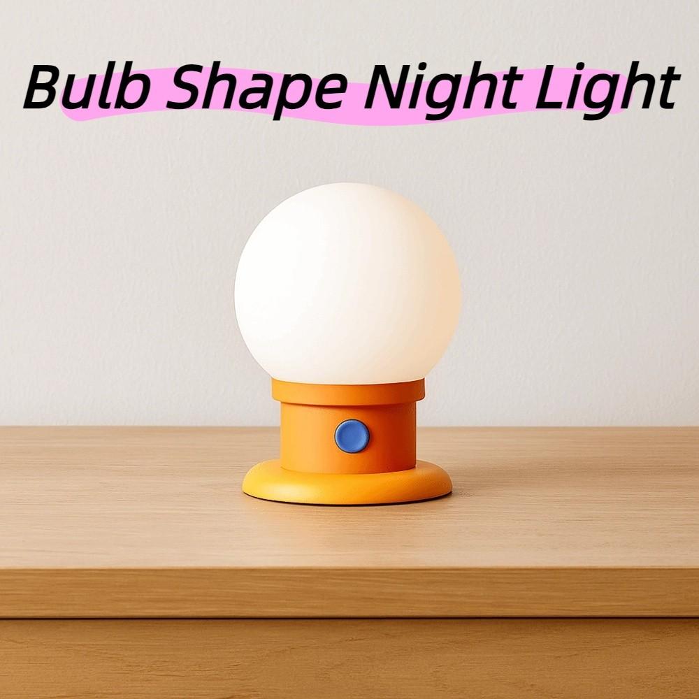Modern Dimmable Bulb Shape Night Light Timed Portable Bedside Lamp Romantic Energy Saving Decorative Lighting Photograph Props