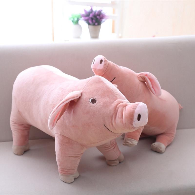 Lovely Beach Pig Shaped Plush Toy With Cotton Filling In Four Sizes For Gift And Collectibles