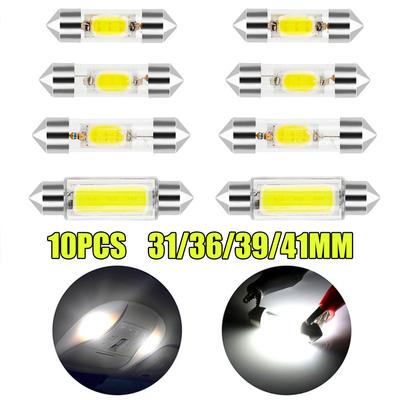 10 Stück 12V Auto Weiß 31mm 36mm 39mm 41mm C5W C10W LED Birne Canbus Sofitte LED Auto Innenlicht Dom Lese Kennzeichenleuchte