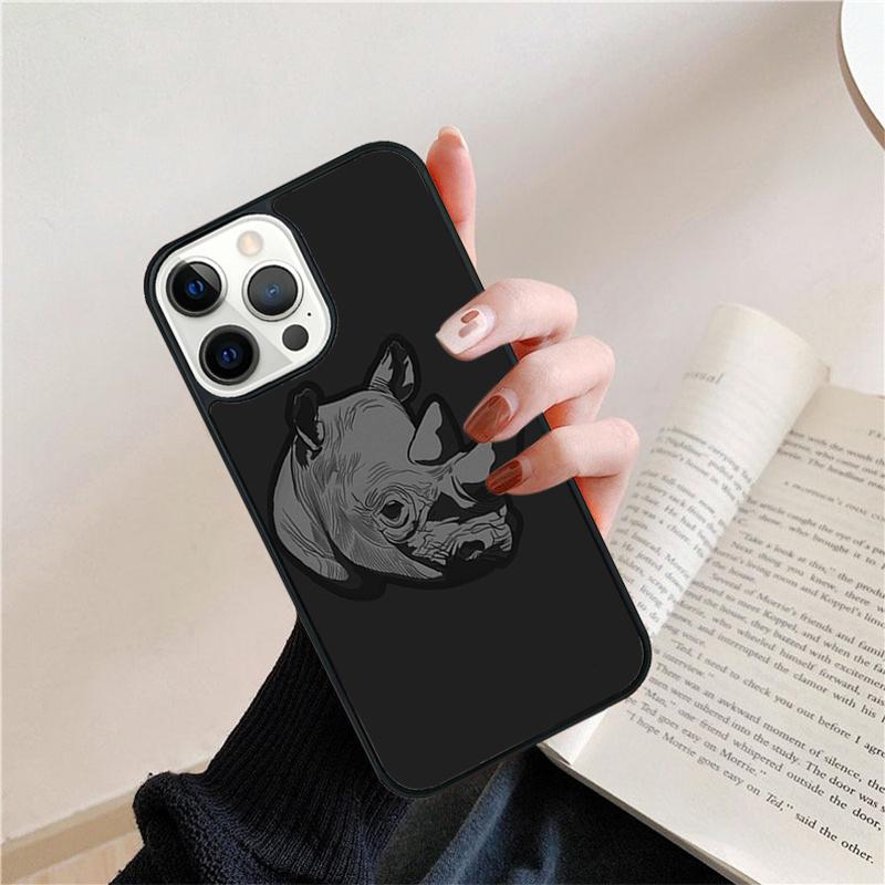 Rough Rhinoceros Rhino Beast Mobile Phone Cases Cover For iPhone 17 Air 16 15 14 12 13 11 Pro MAX Apple Plus SE2020 Coque