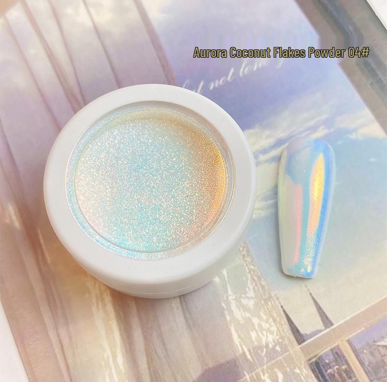 Aurora Iridescent Mermaid Nail Powder - 6 Color-Changing Shades, Internet-Famous Nail Decoration