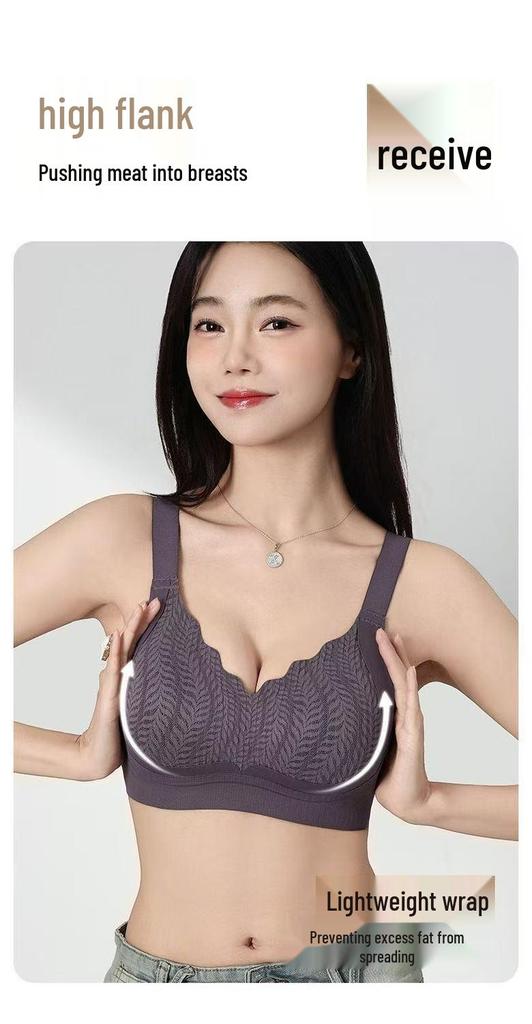 Second Generation Seamless Push-Up Bra for Women - Thin, No Underwire, Anti-Sagging, Side Bust Control